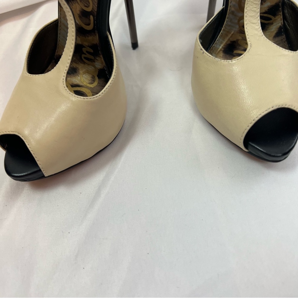 Sam Edelman Scarlett Nude and Black Spikey Heels, size 6 - Picture 4 of 8